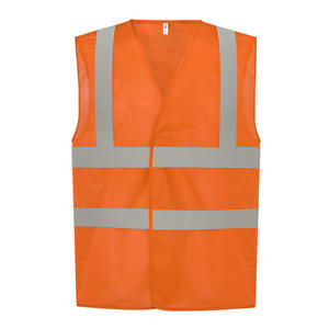 ملابس عمل <span class=keywords><strong>Hi</strong></span> <span class=keywords><strong>vis</strong></span> 100 مصنوعة من البوليستر شبكة فلورسنت تسمح بالتهوية ملابس أمان انعكاسية فئة 2 سترة تكتيكية عالية الرؤية - Product Image 5