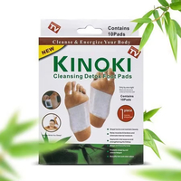 10 pièces par boîte, patchs nettoyants pour les pieds, patchs pour les pieds au gingembre et au sel, patchs détoxifiants pour les pieds Kinoki