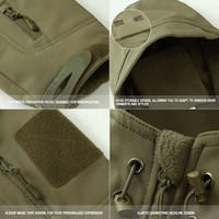 Combinaison chaude en polaire coupe-vent pour homme, avec logo personnalisé, pour l'automne et l'hiver, vêtements de chasse, uniforme tactique en softshell