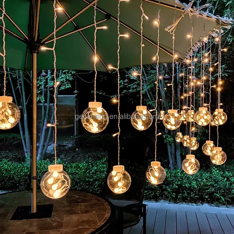 Selling Star Moon Christmas Lights Outdoor Interior Decoration Christmas Decorations Glass Window Curtain Colour Lights