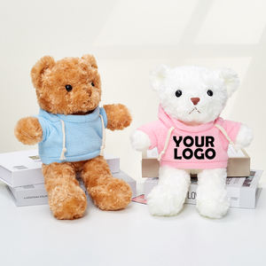 Hadiah Promosi Berkualitas Tinggi Boneka Hewan Lucu Plushies Logo Kustom Boneka Beruang Teddy dengan Kaos Berkerudung - Product Image 3