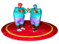 Costumes de sumo pour deux enfants avec casques, gants et tapis, costume de sumo gonflable de combat en PVC, costume de sumo gonflable, jeu de sport