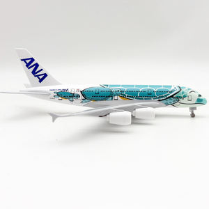 โมเดลเครื่องบินดายแคสต์ขนาด20ซม. <span class=keywords><strong>A380</strong></span> Ana สินค้าใหม่สีเต่าที่ดียอมรับการปรับแต่งได้สำหรับฤดูร้อน - Product Image 5