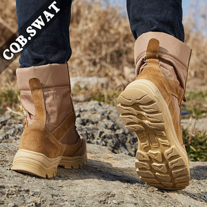 Nuovi Desert Boots da <span class=keywords><strong>uomo</strong></span> in pelle scamosciata da combattimento con stivaletti tattici allacciati con chiusura in rete per suola estiva invernale in gomma - Product Image 5