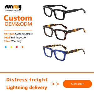 Gafas Ópticas de Acetato Anti-Luz Azul, Unisex, de Lujo, Montura de Gafas con Bloqueo de Luz Azul, Venta al Por Mayor OEM de Alta Gama - Product Image 2