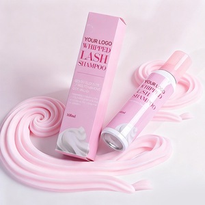 Espuma Limpiadora Vegana para Extensiones de Pestañas de 100 ml, Champú para Pestañas Sin Lágrimas, Mousse de Fresa Personalizado, Crema Batida, Herramienta de Belleza - Product Image 1