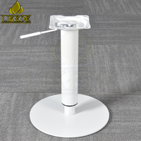 Base de Table en fer en acier rond en métal blanc pivotant à hauteur de levage réglable pour utilisation d'escalier d'école de salle de bain d'entrepôt