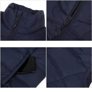 Veste matelassée en toile sans manches pour homme personnalisable, décontractée d'hiver, col montant, séchage rapide et respirante - Product Image 5