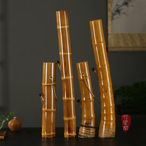 Natural Bamboo Hookah Golden Bamboo Filter Pipe Straight Type Lacquer Finish Eco Friendly Guizhou Origin - Product Image 3
