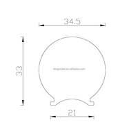 Barre ou tige d'éclairage LED acrylique ronde ou triangulaire personnalisée en plastique gris PMMA linéaire épais couvercle de diffuseur anti-éblouissement