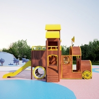 Structure de jeu commerciale avec toboggan combiné et toboggan spiralé en acier galvanisé à chaud pour parcs à thème et sites communautaires
