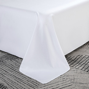 Prix d'usine, literie d'hôtel de qualité 5 étoiles Hilton, luxe, blanc uni, 100% coton, pour hôtel - Product Image 4