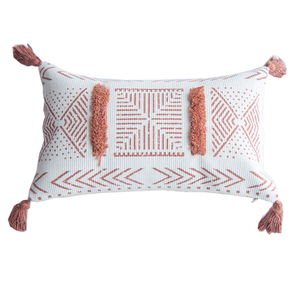 Haute couture luxe nouvelle Collection imprimée moderne Simple Design tufté oreiller coussin avec gland tricoté jeter oreiller - Product Image 6