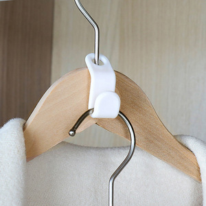 Clothes Hanger With Hooks White Space Saving Stackable For Wardrobe Storage Plastic Hangers - Product Image 1