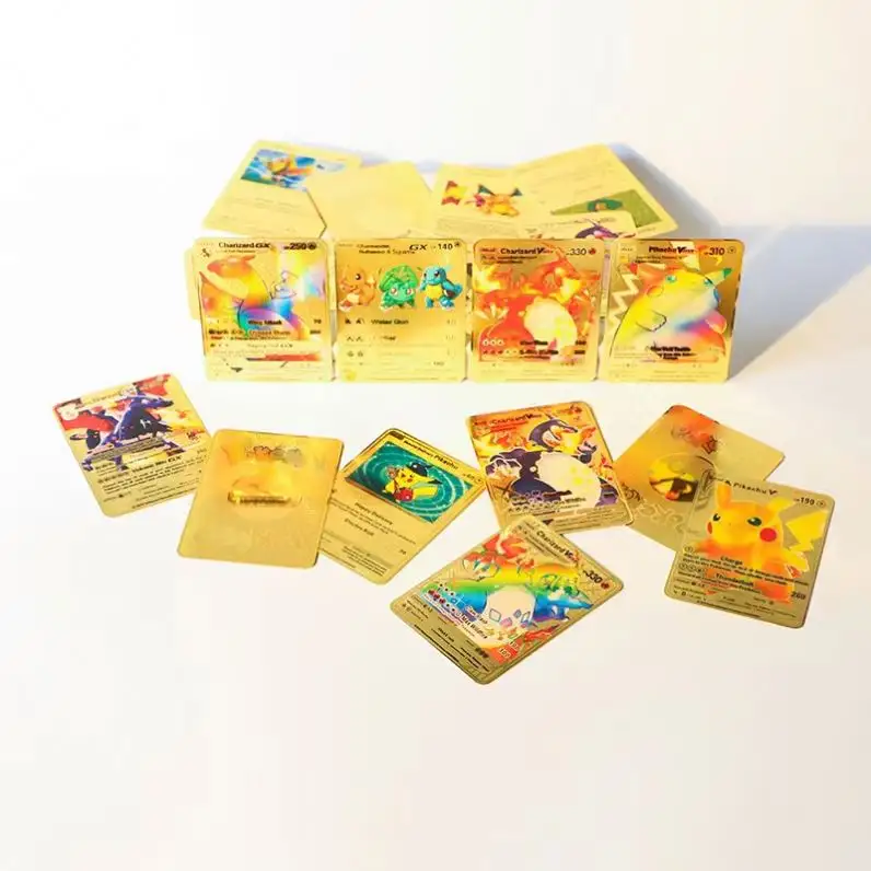 Pikachu Vmax การ์ดโลหะ1st รุ่นแรกเกมไพ่ซื้อขายใหม่