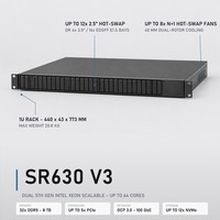 Serveur en rack 1U SR630 V3 SR550 SR570 SR250 avec stockage extensible PCIe NVMe, alimentation redondante, ECC, RAID, SATA personnalisé