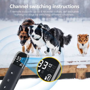 Hundetrainings-E-Halsband mit 3 Sicheren Trainingsmodi, Wiederaufladbar, Wasserdichtes Elektrisches Hundeschockhalsband mit Fernbedienung für Hunde - Product Image 4