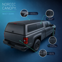 Capot de camion en aluminium à toit plat pour Ford F150 Ranger Tacoma Tundra, résistant aux intempéries, verrouillable, OEM ODM