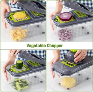 Factory Wholesale Kitchen Accessories 14 in 1 Food <b>Cutter</b> Veggie Onion Chopper Mandoline Slicer Multifunctional <b>Vegetable</b> <b>Cutter</b> - Product Image 4