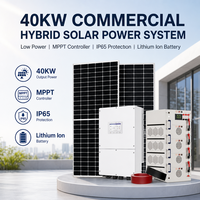 40KW Sistem Penyimpanan Energi Surya PV Baterai Lithium MPPT IP65 On/Off Grid Komersial Industri untuk Pabrik