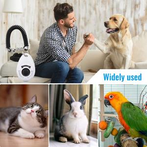 KingHon Wholesale Multi-colors Pet Training Clicker Sound Stop Barking Training Whistle Round Dog Clicker With Wrist Strap - Product Image 5