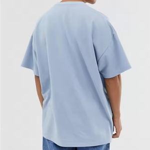 Camiseta Oversize de Algodón 100% de 220 Gramos, Tejido Grueso, Hombros Caídos, Estilo Hip Hop, Personalizada, Ecológica, para Hombre, Tallas Grandes - Product Image 4