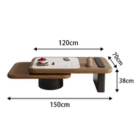 Table basse en bois au design moderne et créatif, mobilier de salon, table centrale pour la maison et l'appartement, table à thé en bois