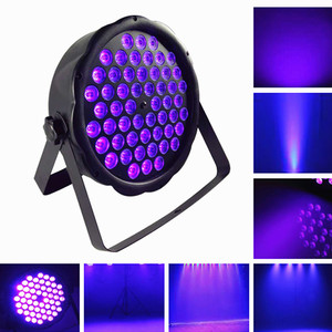 Projecteur de scène UV à <span class=keywords><strong>54</strong></span> LED avec contrôle DMX512/activation sonore, construction en alliage d'aluminium pour discothèque, bar, club, éclairage DJ - Product Image 1