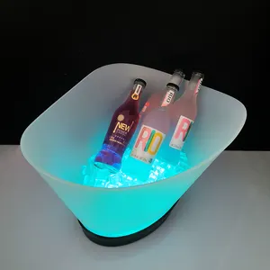 New Design Custom LED wiederauf ladbare Champagner Eis kübel für Nachtclub