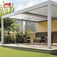 SUNC Outdoor Moderne Elektrische Pergola Überdachung Terrasse 5m X 3m Wasserdicht Bioklimatisch Manuell Motorisiert Aluminium-Pergola