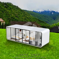 Casa Contenedor Prefabricada Modular Tipo Cabaña Apple, Casa Pequeña Prefabricada para Exteriores con Dormitorio, Cabaña Portátil
