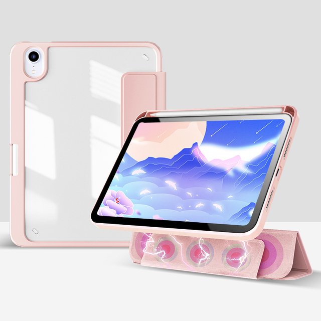 Tablet Cover Detachable  Slim Tri-fold Case for iPad Mini 4 Mini 5 Magnetic with Pen Slot Folio Case Flip Cover