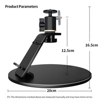Soporte de Gimbal HEYU PB23 con Rotación de 360°, Ajuste de 90°, Capacidad de Carga de 5 kg, para Escritorio o Mesita de Noche, Compatible con Proyectores XGIMI Jmgo, Color Negro
