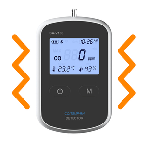 Rilevatore portatile di monossido di carbonio alimentato a batteria Wireless CO rivelatore con temperatura di umidità CO rilevatore di allarme forte - Product Image 1