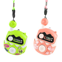 Set Walkie Talkie Jam Tangan Anak - Jangkauan 300M Radio 2 Arah dengan Jam Digital & Tali Portabel untuk Bermain di Luar Ruangan/Dalam Ruangan