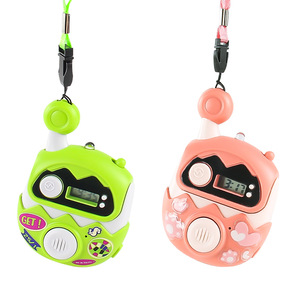 Ensemble de talkie-walkie pour enfants - Portée de 300 m, <span class=keywords><strong>radio</strong></span> bidirectionnelle avec horloge numérique et cordon portable pour les jeux en extérieur/intérieur - Product Image 5