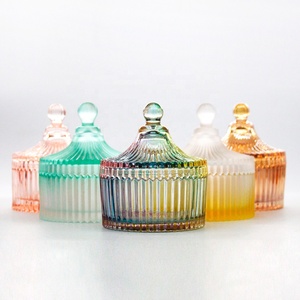 LANGXU Lọ Đựng Kẹo Nhiều Màu Sắc Sang Trọng 7Oz 9Oz Hộp Đựng Nến Hình Bát Có Nắp Tháp Để Đựng Đồ Trong Nhà Kèm Hộp Quà Tặng - Product Image 2