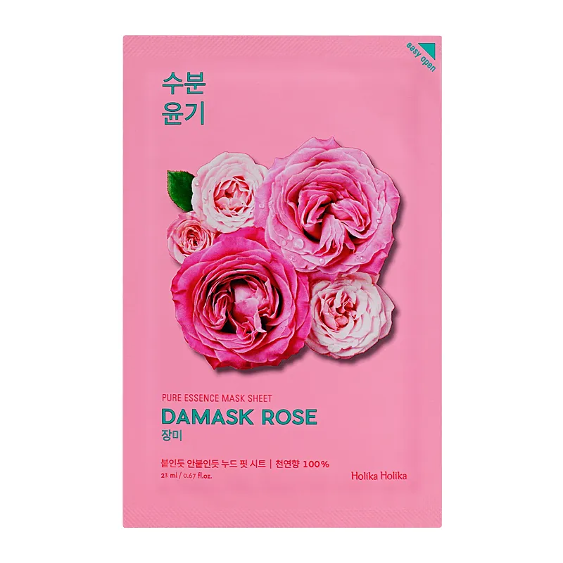 แผ่นมาส์กหน้า Damask Rose Pure,ผลิตภัณฑ์ความงามดูแลผิวหน้าสไตล์เกาหลี