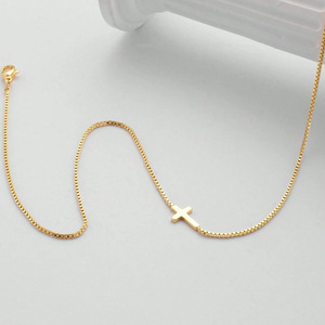 <strong>Stainless</strong> <strong>Steel</strong> Gold Plated Christian Trendy Cross Pendant Necklace with Link Chain Women's Wholesale <strong>Jewelry</strong> - Product Image 6