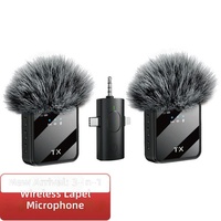 Microphone Lavalier Sans Fil Omnidirectionnel F11-2 Portable 3-en-1 pour Diffusion en Direct en Extérieur, Enregistrement Audio, Réduction du Bruit