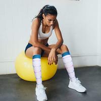 Chaussettes de compression médicale personnalisées OEM 20-30 mmHg pour femmes et hommes, hauteur genou, respirantes, pour avion, course à pied et sport