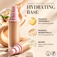 Fond de teint OEM en flacon pompe rond, ultra HD mat, double peptide, bétaïne, hydratant léger, couvrance totale personnalisée