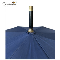 Parapluie de golf personnalisé YS-7071 avec poignée en bois, cadeau publicitaire personnalisé, ouverture automatique, protection contre la pluie et les UV, double usage soleil et pluie