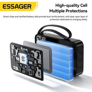 <span class=keywords><strong>Batterie</strong></span> <span class=keywords><strong>externe</strong></span> portable mini Essager F2026Pro USB-C 65W à charge rapide 20000 mAh pour téléphone avec câble Type C - Product Image 6