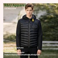 Vestes en duvet pour hommes, vente en gros de vestes matelassées en duvet, vestes en duvet ultra-légères personnalisées pour la randonnée