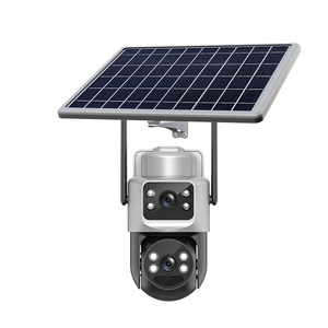 Dual Lens 4G Solar Powered Outdoor Camera 50M Night Vision Cloud Storage Voice Intercom Network CCTV - Product Image 1