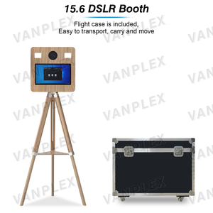 Cabina de Fotos Portátil DSLR de 15.6 Pulgadas, Espejo para Selfies de Metal con Soporte de Imitación Madera, 1 <span class=keywords><strong>A</strong></span>ño de Garantí<span class=keywords><strong>a</strong></span>, Logotipo Gratuito, Directo de Fábrica - Product Image 2