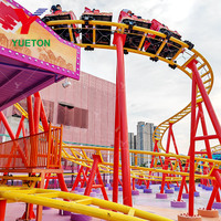 Attraction à grande vitesse de tour de parc d'attractions de montagnes russes de thème de dragon jaune rouge passionnant pour le grand lieu de divertissement extérieur