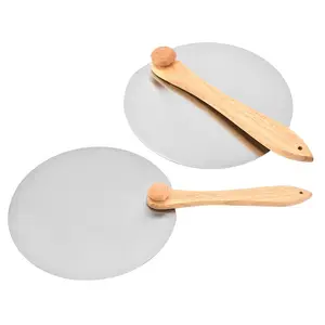 Premium Stainless Steel Blade Pizza Peel Turning Paddle Pizza Peel Shovel With Wooden Handle