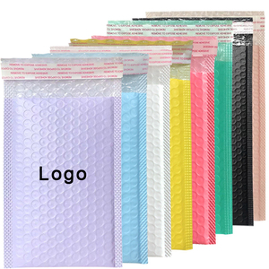 Burbuja Rosa ecológica personalizable para sobres de polietileno, embalaje adhesivo fuerte a prueba de desgarros para zapatos, comida impresa <span class=keywords><strong>Courie</strong></span> - Product Image 1